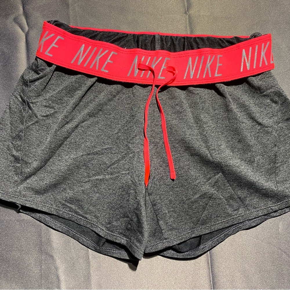 Nike Women's Athletic Shorts with Pink Waistband